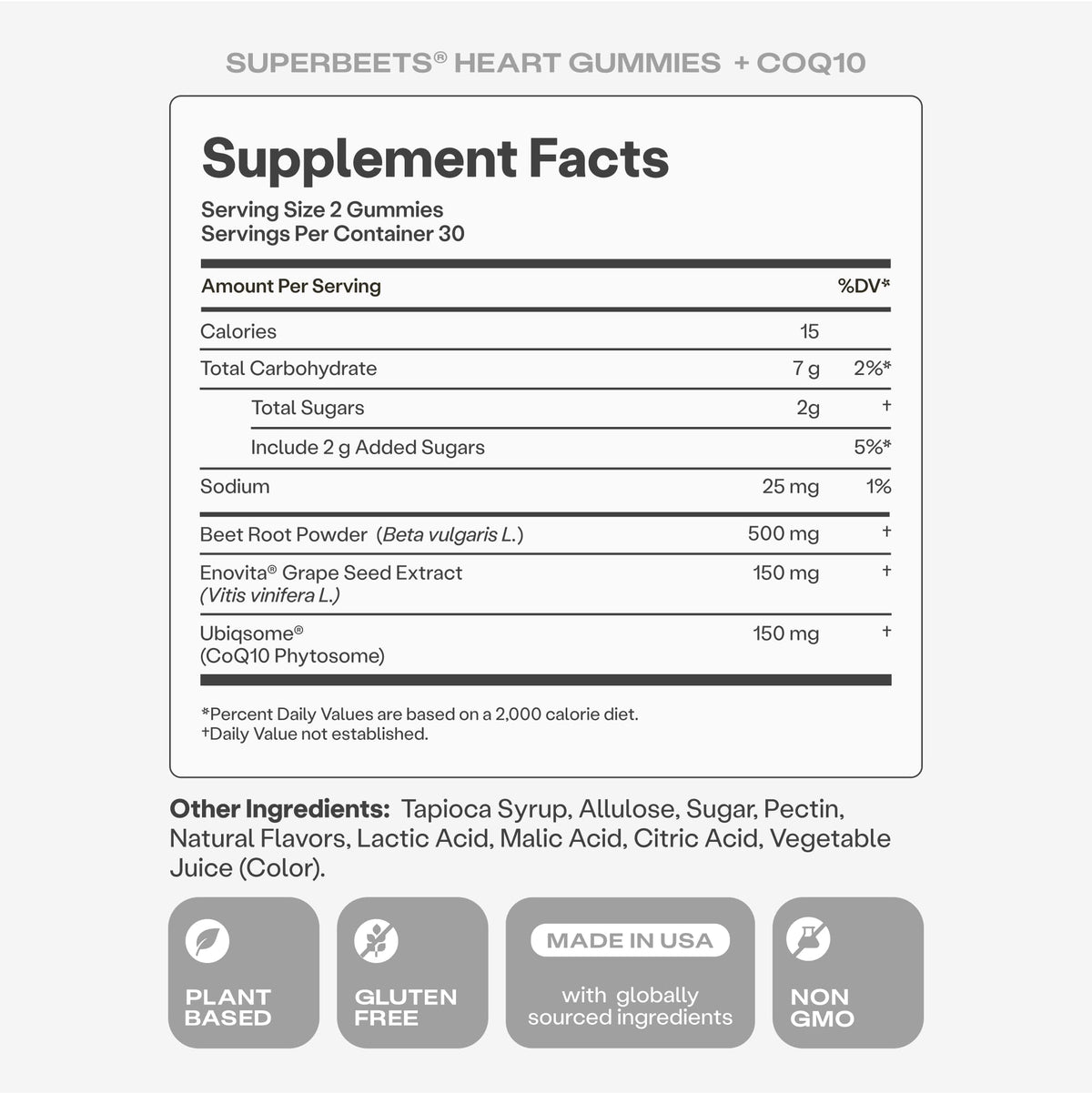 Humann SuperBeets 3-in-1 Heart Gummies - 3x Absorption CoQ10 - Plus Beetroot Extract & Grape Seed Extract for Advanced Heart Health, Cellular Energy & Circulation Support - Maple Wellness Supplements