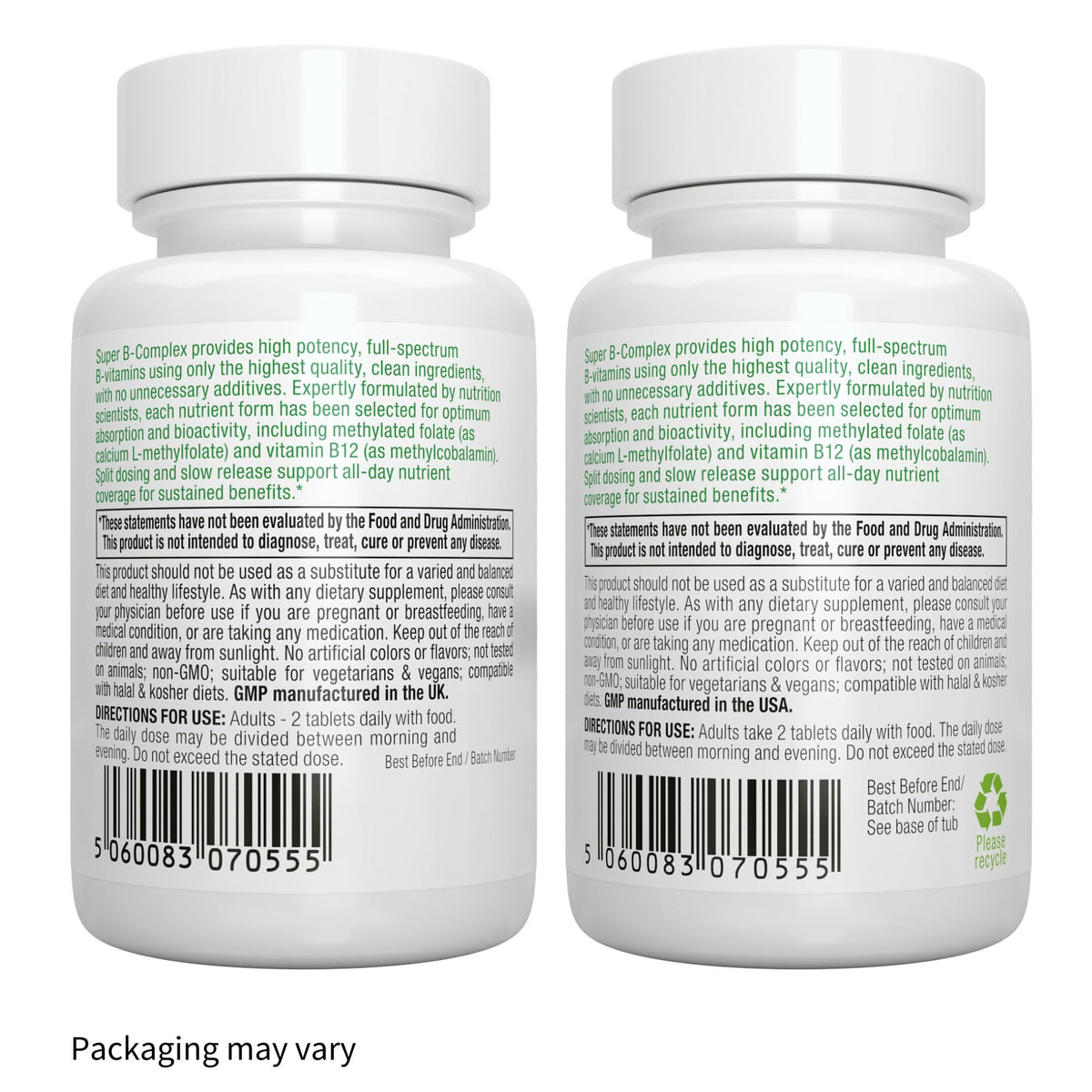 Igennus Super B-Complex Methylated B Vitamins - Sustained Release, Clean Label & High Absorption, with 5-MTHF Folate & Methyl B12, Energy, Mood & Cognitive Performance - Maple Wellness Supplements