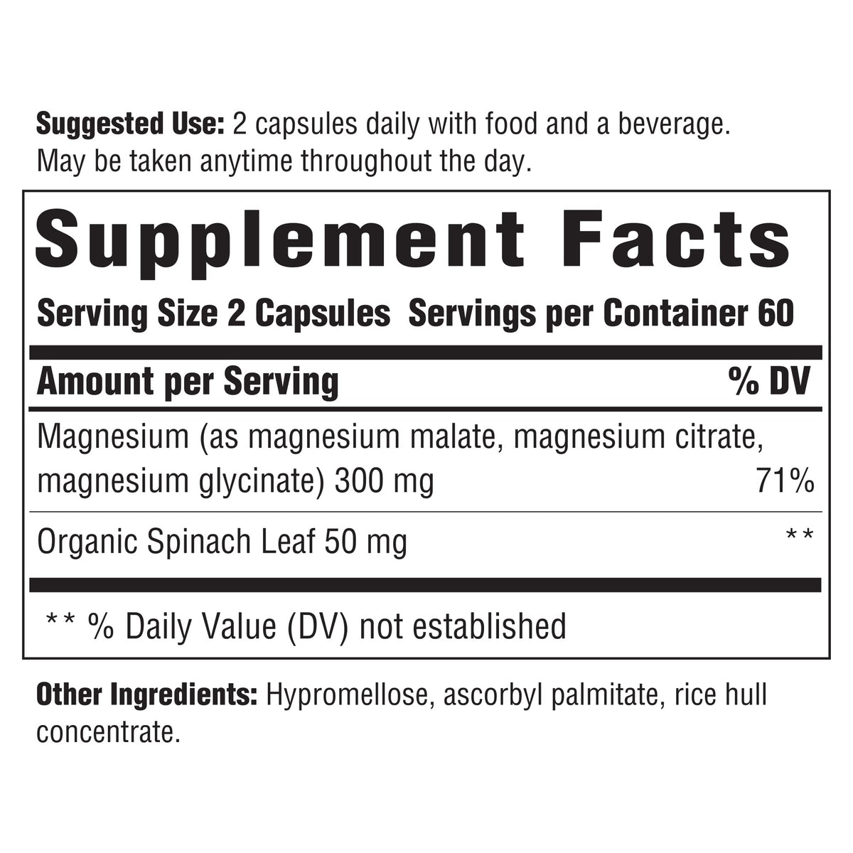 INNATE Response Formulas Magnesium 300 mg - Mineral Supplement for Muscle Relaxation - Vegetarian and Gluten-Free - 120 Capsules (60 Servings) - Maple Wellness Supplements
