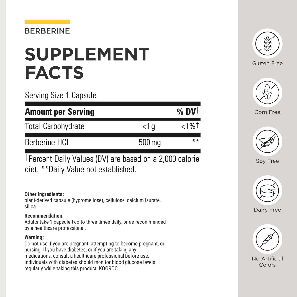 Integrative Therapeutics Berberine - Supports Metabolic Health & Cellular Energy Metabolism - Practitioner-Trusted Quality - Dairy-Free & Gluten-Free - Maple Wellness Supplements