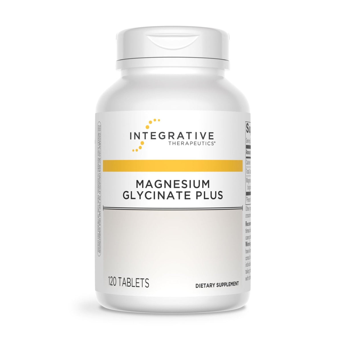 Integrative Therapeutics Magnesium Glycinate Plus - Brain Function Support Supplement for Adults* - Supports Heart and Muscular Function* - Dairy-Free & Gluten-Free - 120 Count (60 Servings) - Maple Wellness Supplements