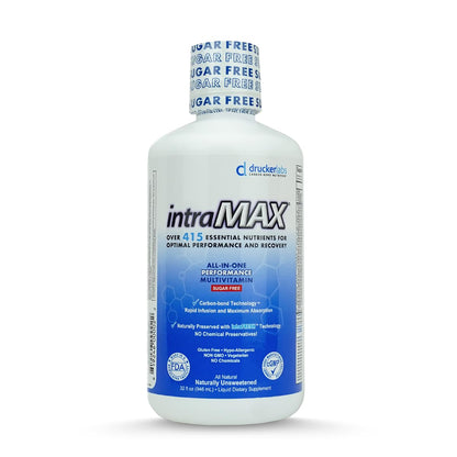 intraMAX Drucker Labs Organic Sugar-Free All-in-One Performance Liquid Multivitamin for Men & Women | Non-GMO, Gluten & Dairy Free | with Magnesium, Zinc, Vitamins D, C & E | 32 oz - Maple Wellness Supplements