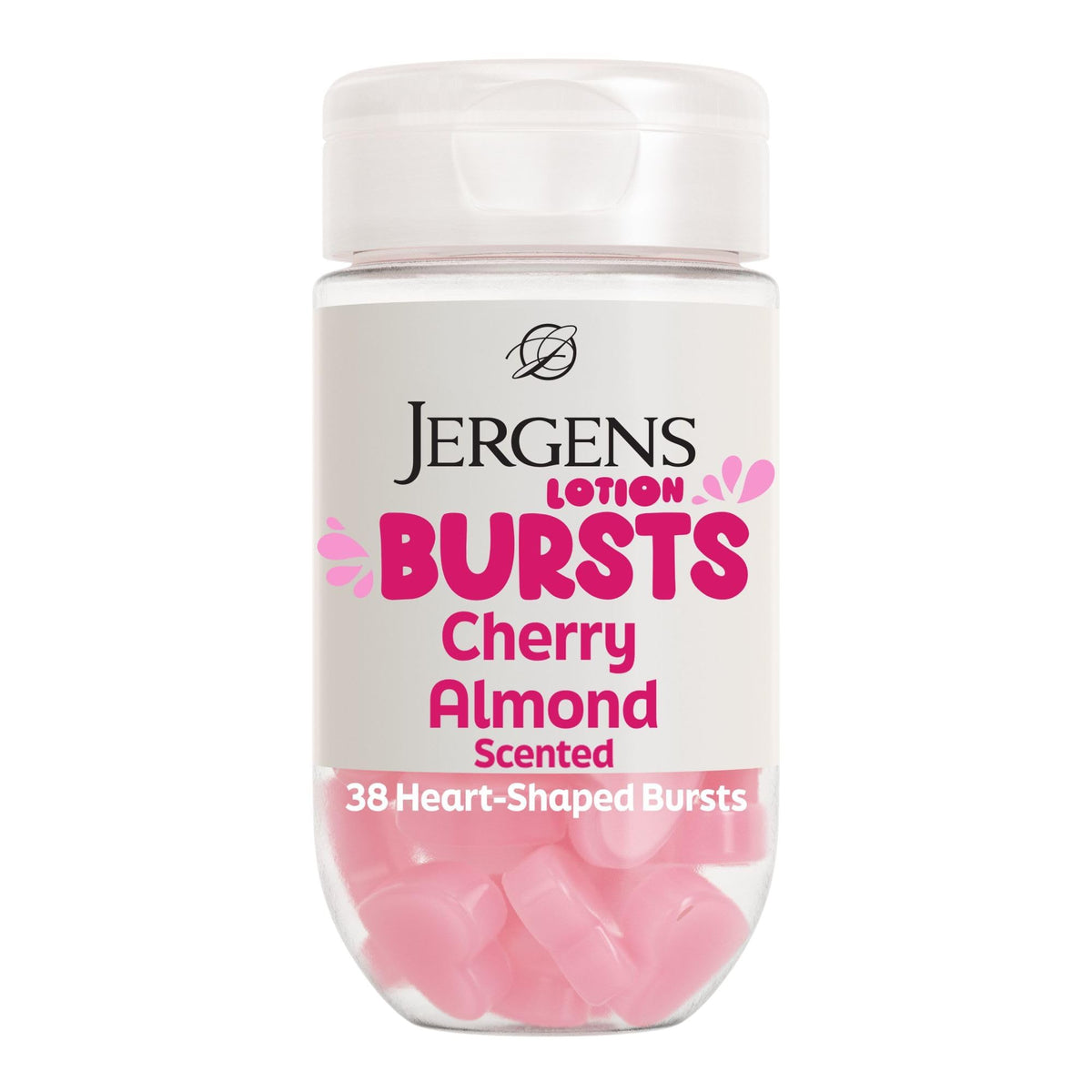 Jergens Cherry Almond Lotion Bursts, Squishy Heart-Shaped Moisturizer Bursts, Lotion Gifts for Teens, 38 Ct - Maple Wellness Supplements