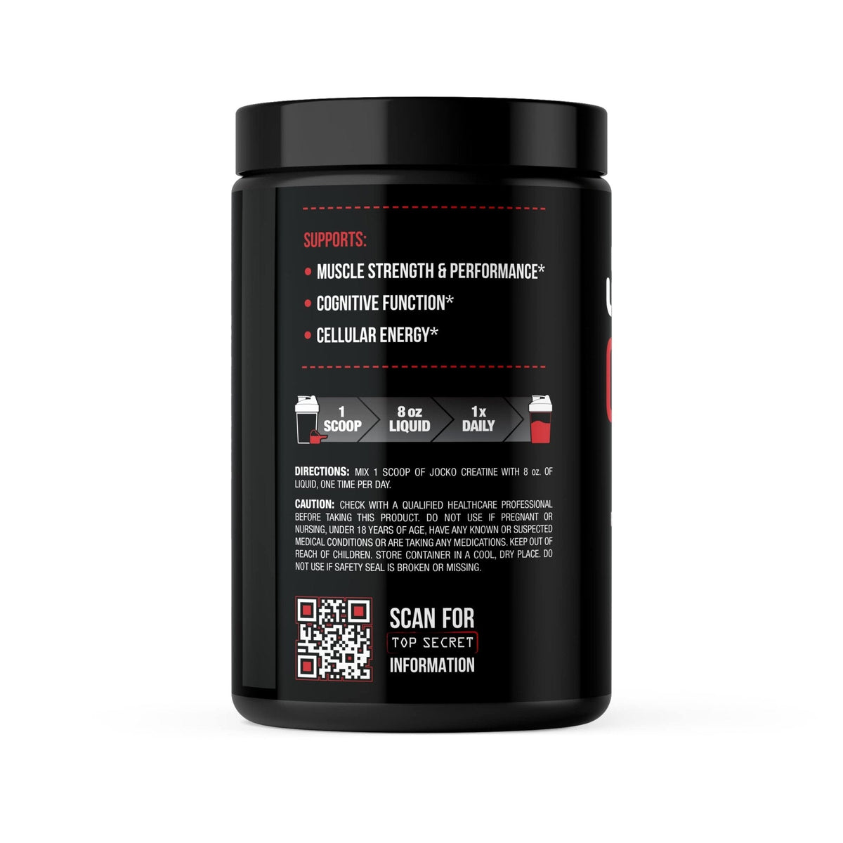 Jocko Fuel Creatine Monohydrate Powder - Creatine for Men & Women, Supplement for Athletic Performance & Muscle Health, 90 Servings 16 oz (Unflavored) (16 OZ JAR) - Maple Wellness Supplements