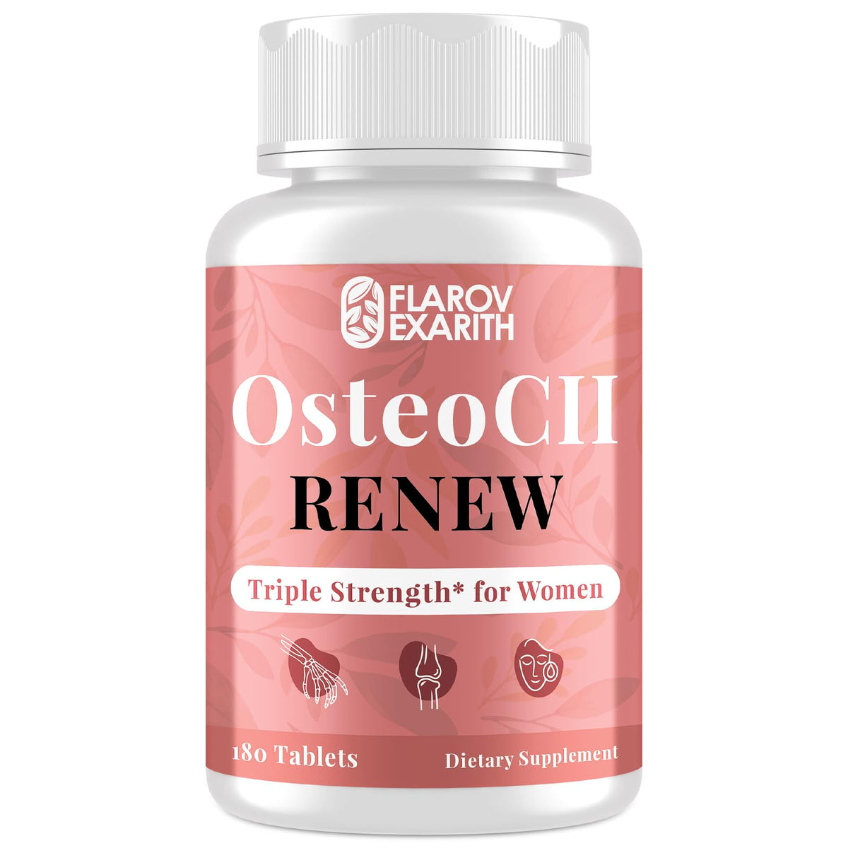 Joint Supplements for Women OsteoCII Renew Triple Strength – Advanced Joint, Bone & Skin Formula – Collagen, Glucosamine, Chondroitin, Calcium, MK-7, Vitamin D3, Hyaluronic Acid, 180 Tablets - Maple Wellness Supplements