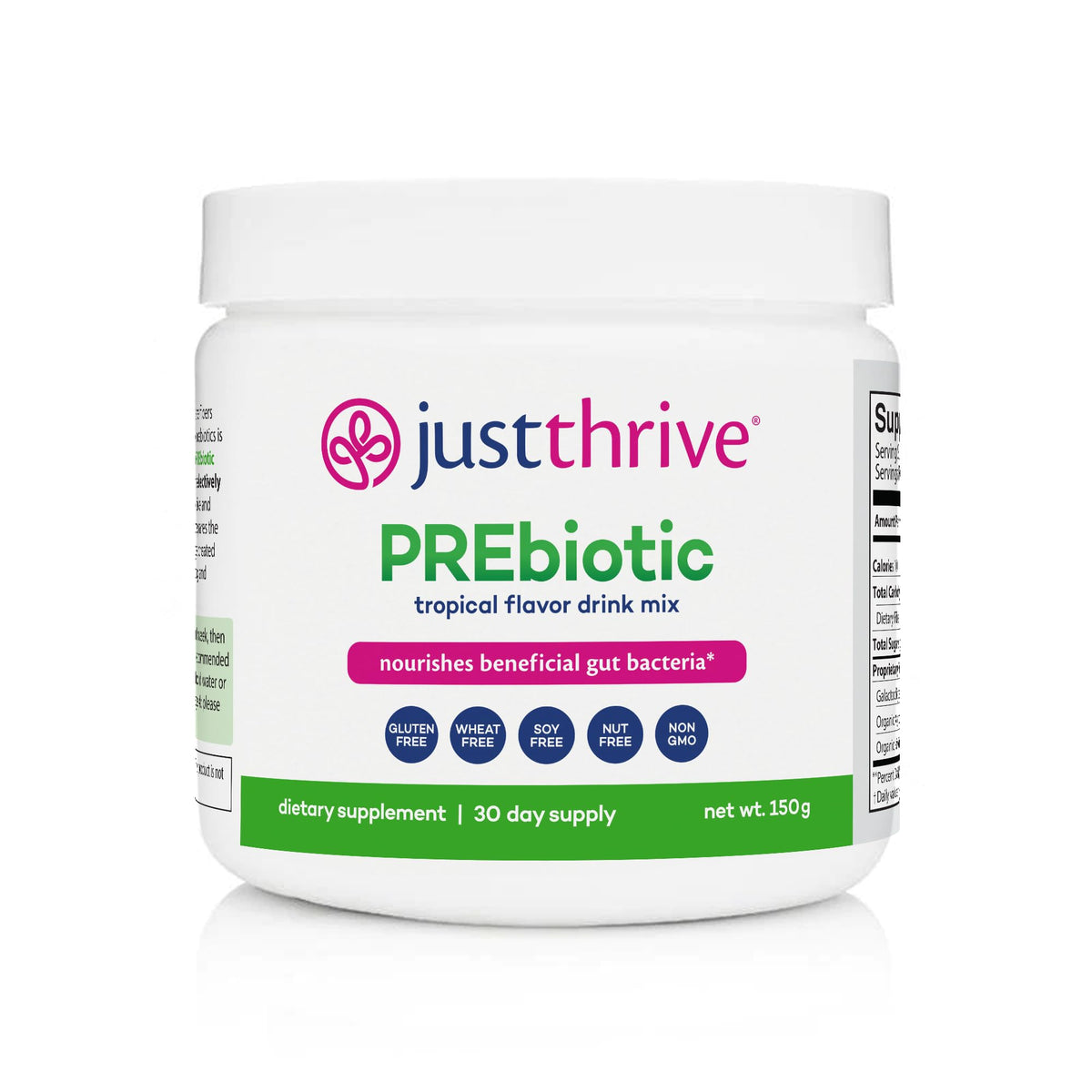 Just Thrive PREbiotic Powder - Digestive and Immune Support Supplement, 150 g - Maple Wellness Supplements