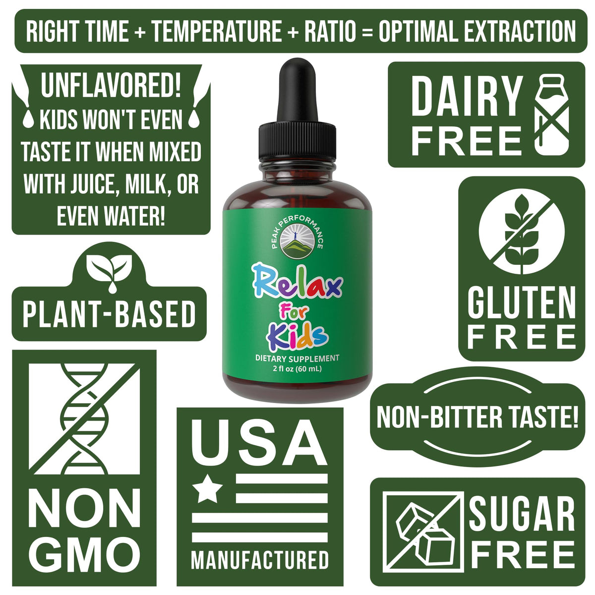 Kids Calm Liquid Drops. Aid for Relaxation, Calming, Optimal Sleep With Chamomile, Magnesium. No Bitter Taste. Kids Won't Know They're Taking It. Sugar Free 9-in-1 Vegan Supplement. Non-Habit Forming - Maple Wellness Supplements
