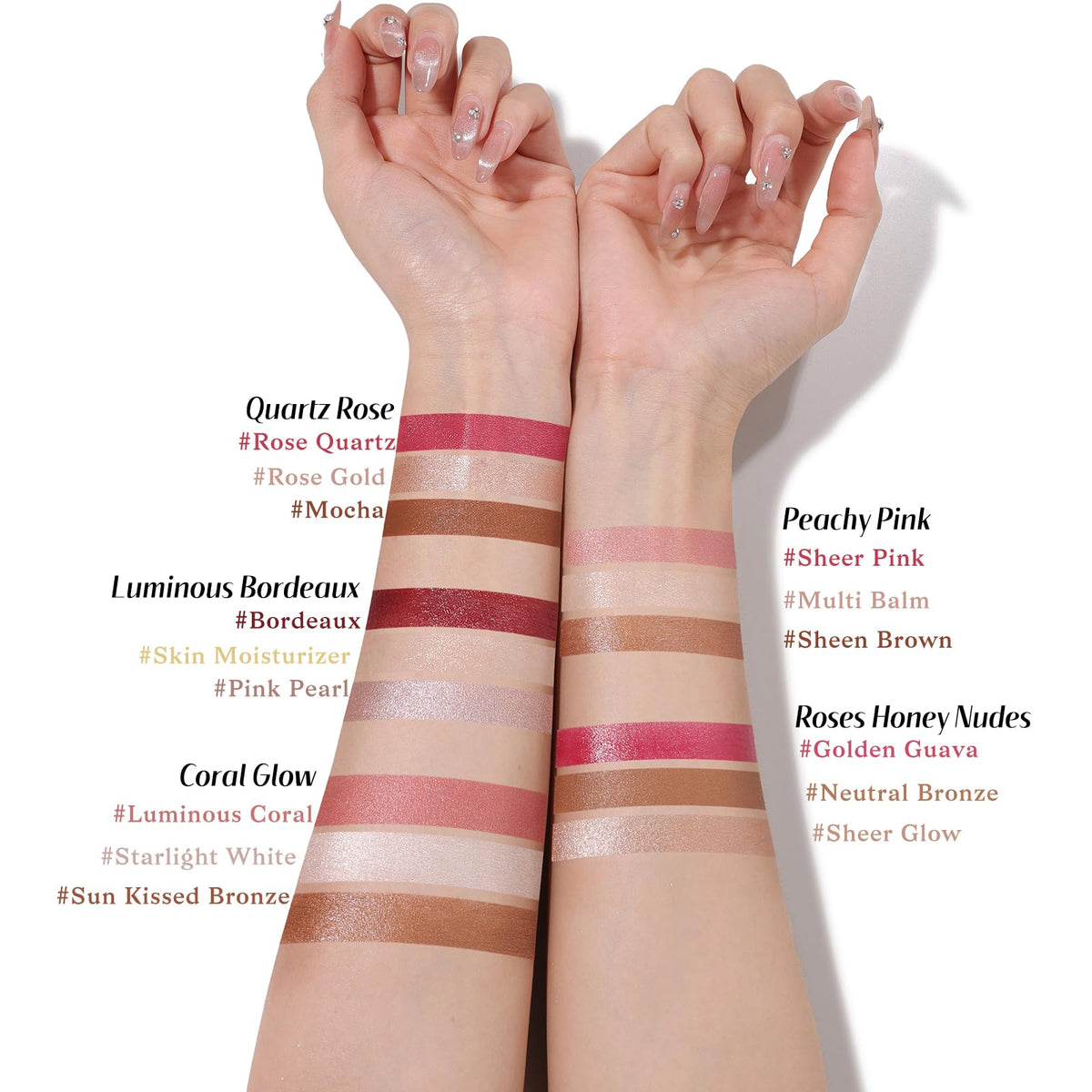 KIMUSE Face Sticks Trio, Cream Blush Stick & Highlighter Stick & Contour Stick for Sculpt the Cheeks, Long Lasting Cream Contour Stick Trio for Face Makeup, with Brush - Maple Wellness Supplements