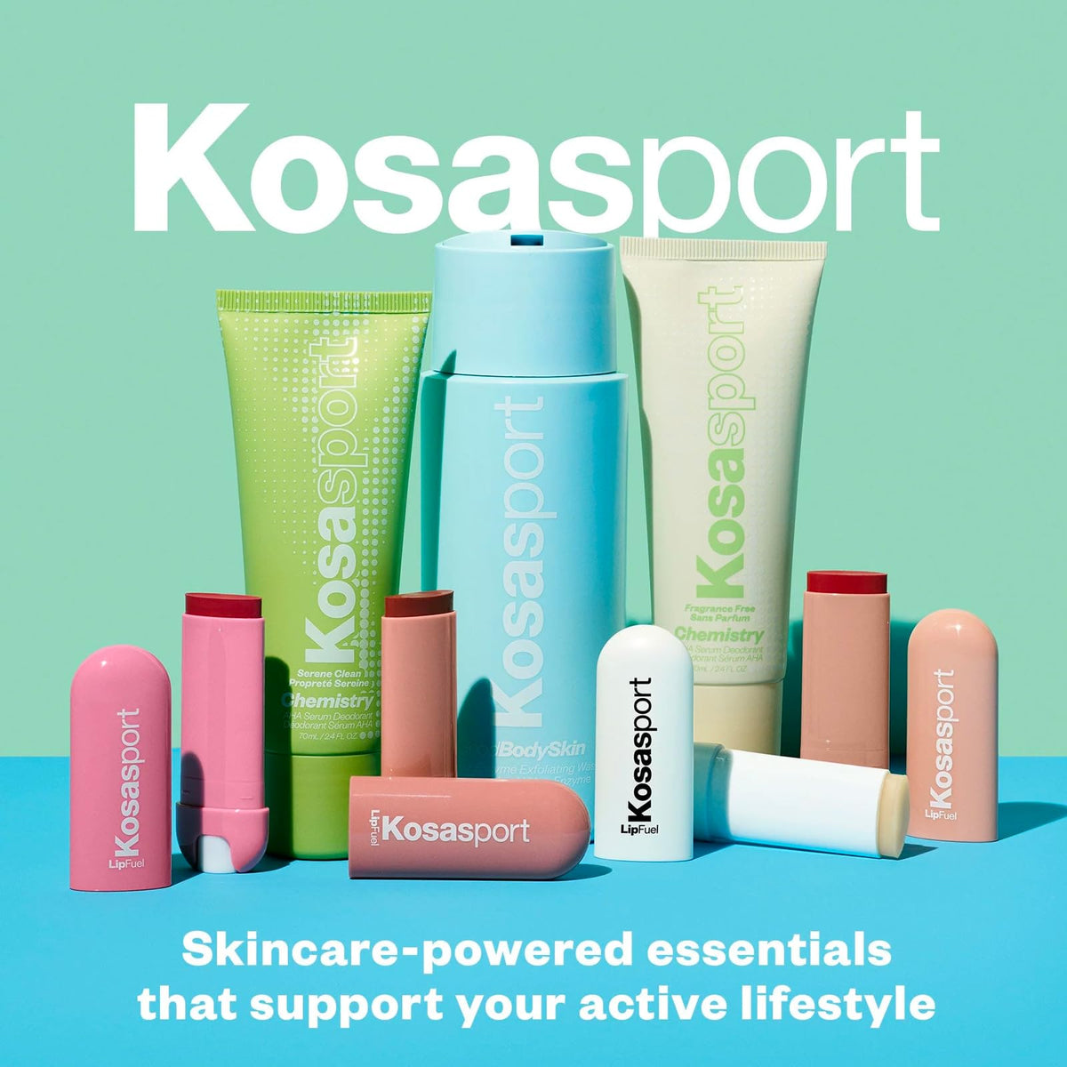 Kosas Chemistry Deodorant - Aluminium and Baking Soda Free + BO-Fighting AHA Serum that Exfoliates, Softens, and Nourishes the Skin, (Fragrance Free) - Maple Wellness Supplements