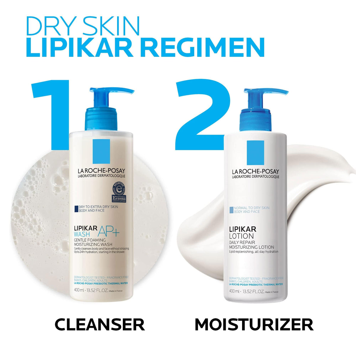La Roche-Posay Lipikar Body Lotion Daily Repair Moisturizing Cream, Fragrance Free Body - Maple Wellness Supplements