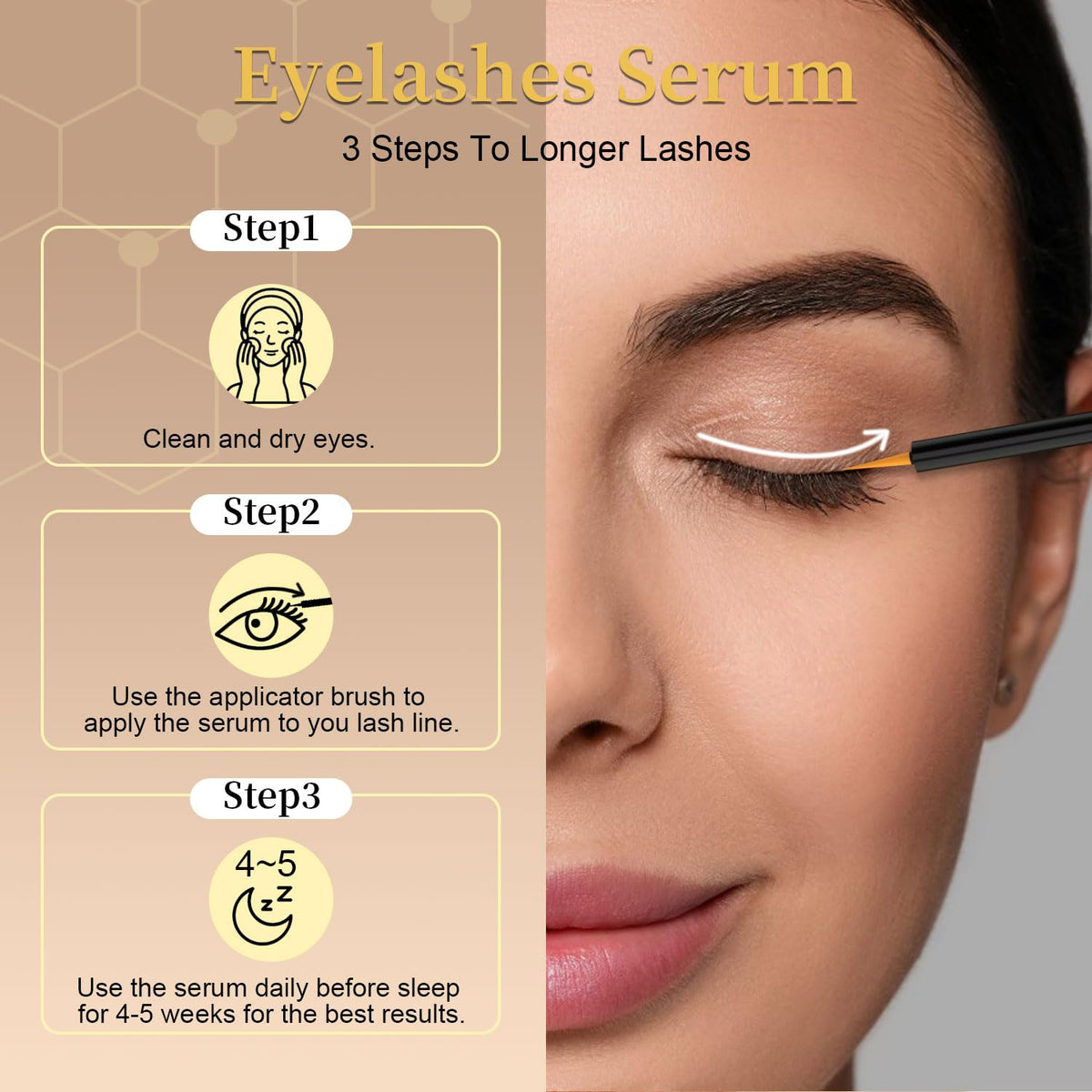 Lash Serum for Eyelash Growth, Premium Lash Enhancing Serum with Advanced Formula Volumizing Longer Fuller - Maple Wellness Supplements