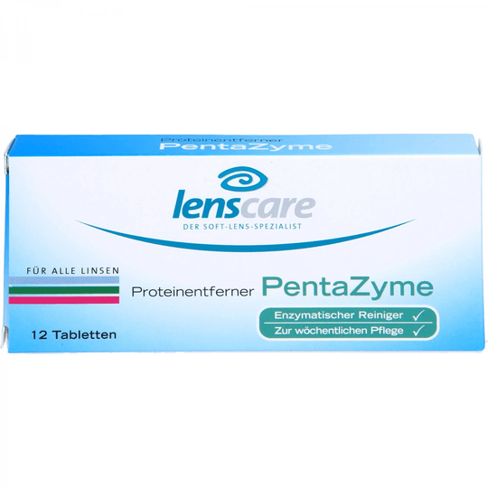 LENSCARE PentaZyme protein remover tablets 12 pcs - Maple Wellness Supplements