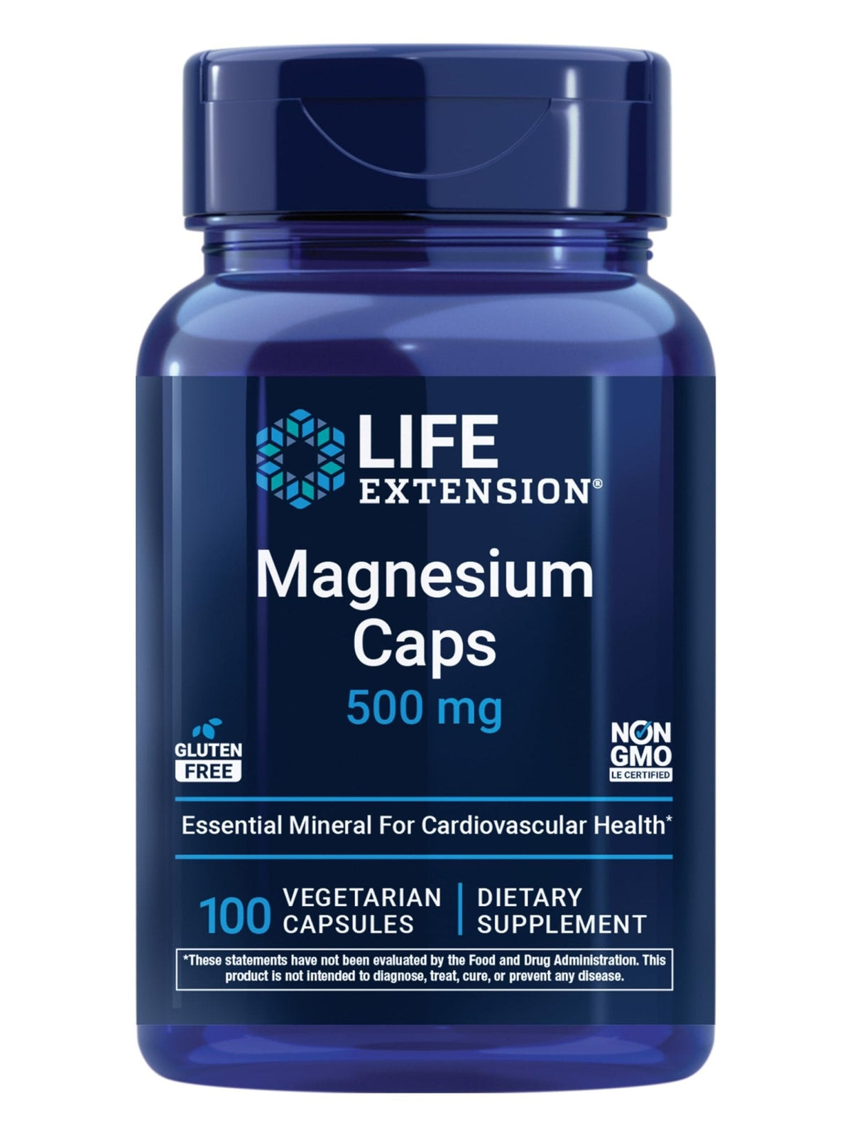 Life Extension Magnesium Caps, 500 mg, Magnesium Oxide, Citrate, and Succinate, Heart Health, Healthy Bones, Metabolism Support, 100 Vegetarian Capsules - Maple Wellness Supplements