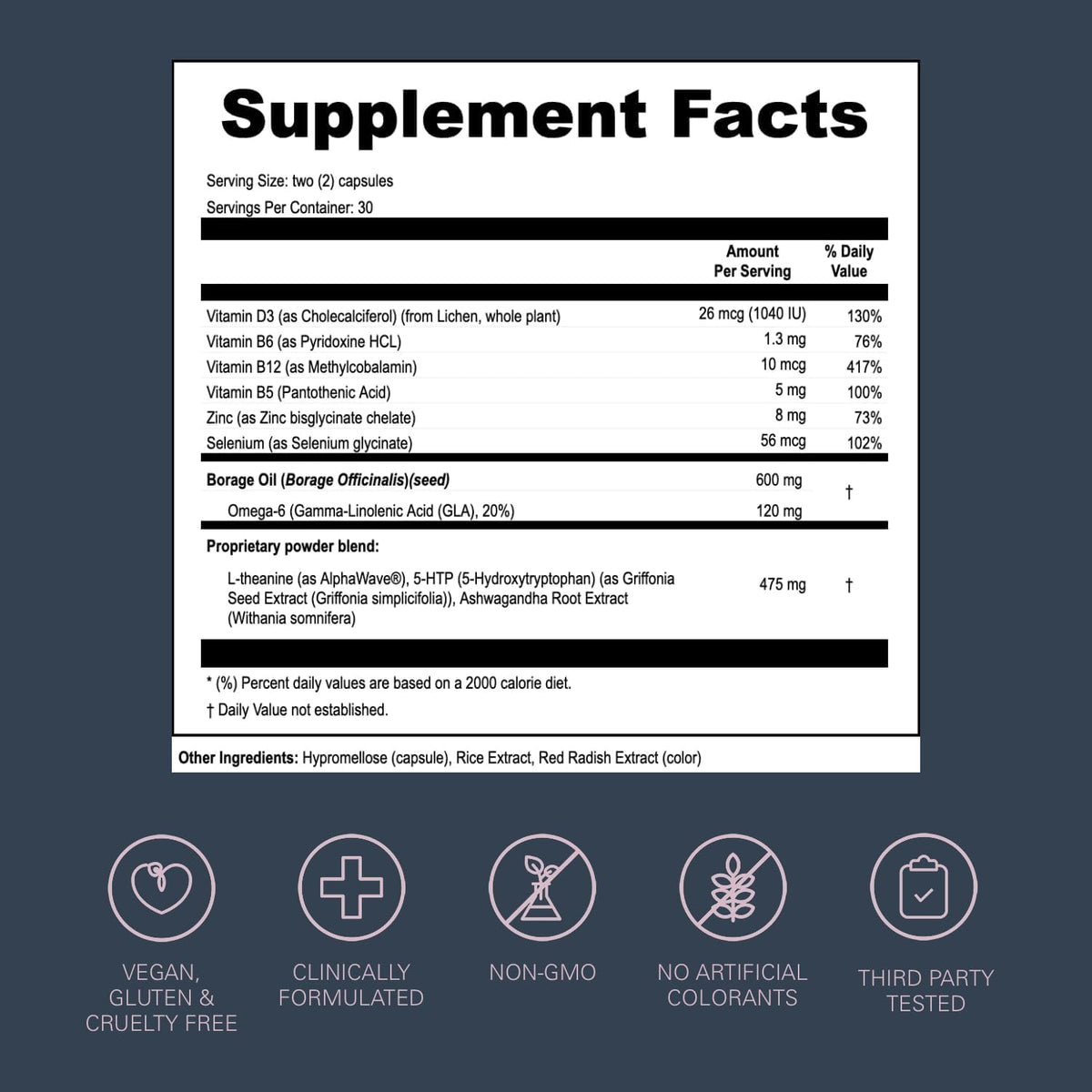 LOONI PMS Relief Balance Beam Supplement for Women – Hormone Balance for Menopause, B12, Omega-6, Zinc & Nootropics – Supports Mood Swings, Cramps, Cravings – 60 Vegan Capsules - Maple Wellness Supplements