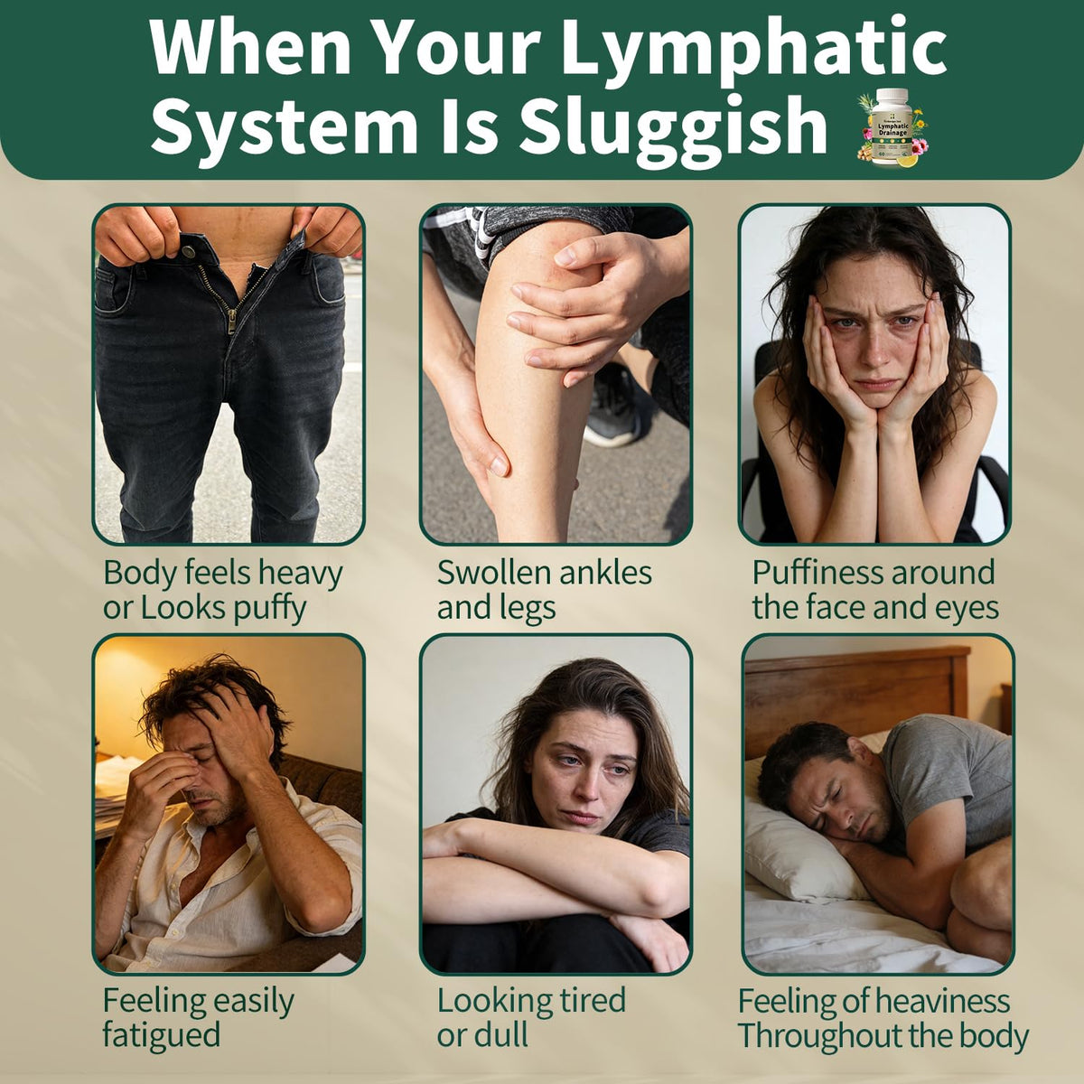 Lymphatic Drainage Supplement – Natural Herbal Formula with Dandelion, Burdock & Echinacea, Supports Fluid Balance, Immune Health & Cellulite Reduction – 60 Capsules - Maple Wellness Supplements