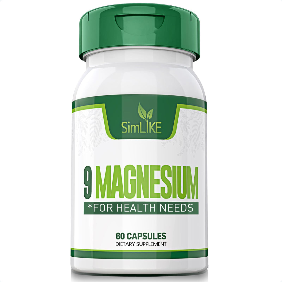 Magnesium Supplement with 9 Forms of High Absorption Magnesium Glycinate, L-threonate, Citrate, Malate and More for Muscle, Brain Support, Non-GMO, Gluten & Soy Free, 60 Capsules - Maple Wellness Supplements