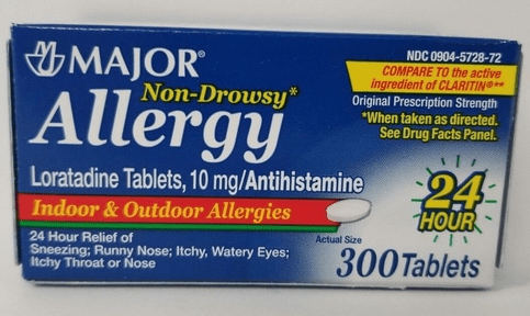 Major Allergy Loratadine 10mg Tablets 300ct - Maple Wellness Supplements