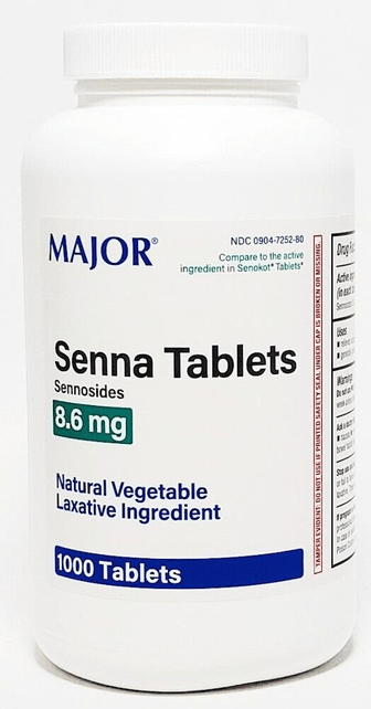 Buy ​Major Senna 8.6mg Laxative Tablets 1000ct - Vitaza UK Supplements UK