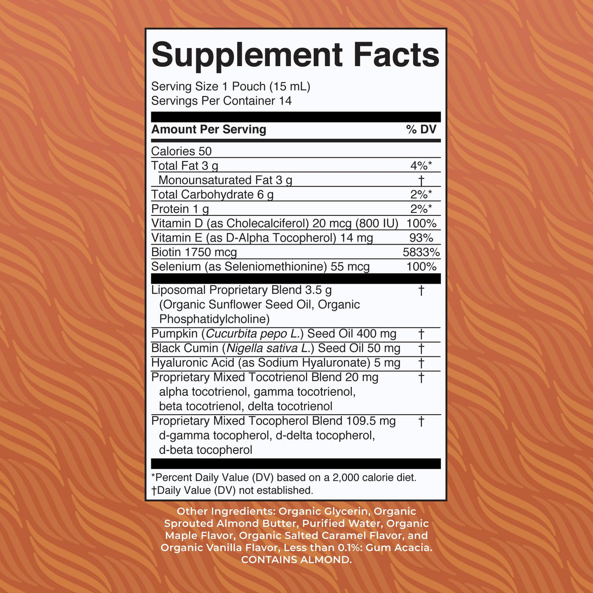 MaryRuth Organics Hair Growth Vitamins, Sugar & Gluten Free, Liquid Hair Vitamins with Vitamin D3, Vitamin E Biotin Hyaluronic Acid, Selenium for Hair & Skin Care Vegan, Non-GMO, 14-0.5 Fl Oz Pouches - Maple Wellness Supplements