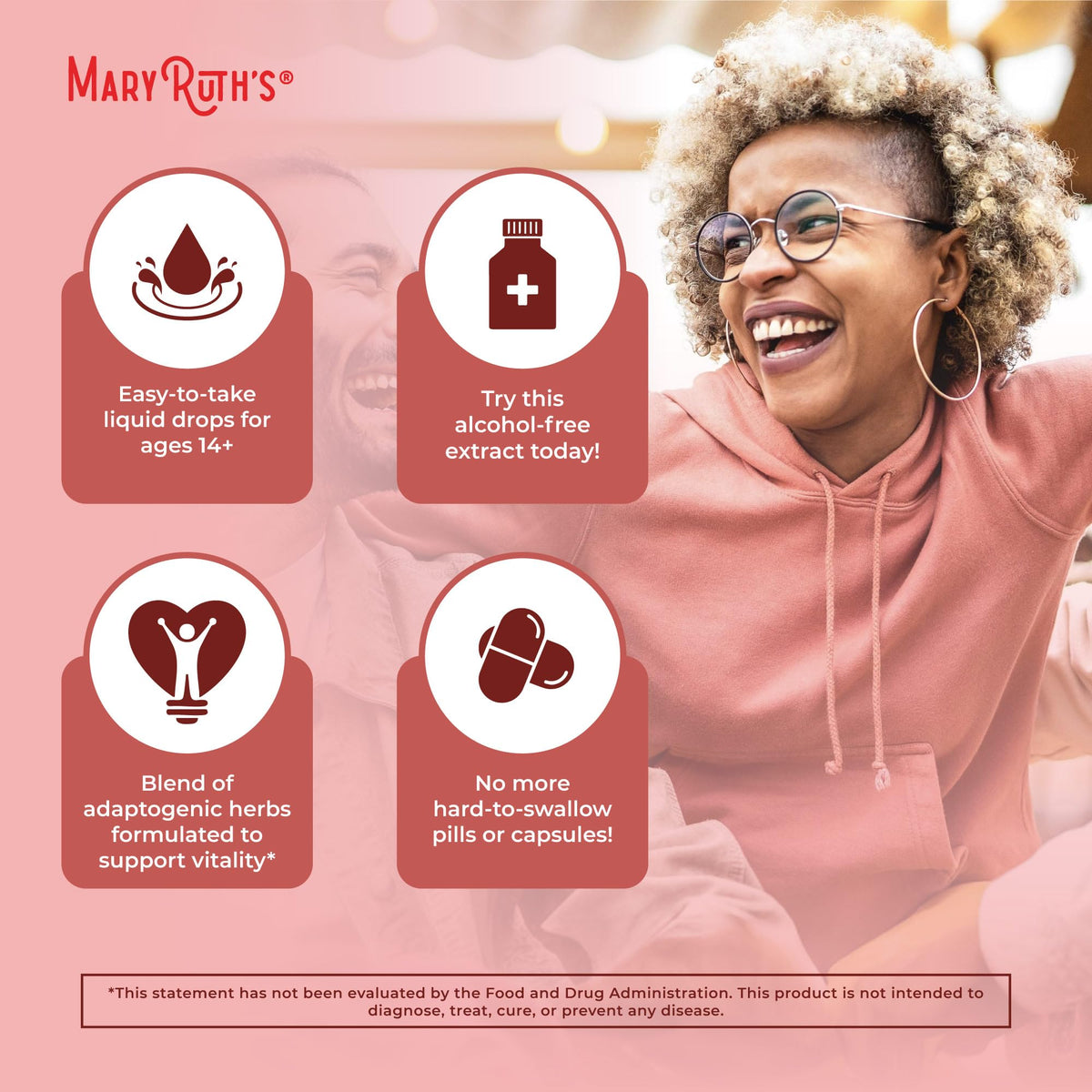 MaryRuth Organics Herbal Supplement for Brain Function | Boost Energy | Memory | Vitality USDA | Ginseng with Ashwagandha | Eleuthero and Maca Root Extract | 1 Fl Oz - Maple Wellness Supplements