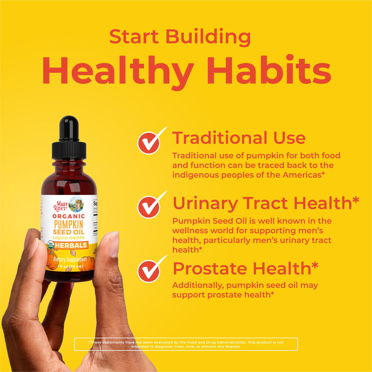 MaryRuth Organics Pumpkin Seed Oil Cold Pressed | 2 Month Supply | USDA Organic Pumpkin Seed Liquid Drops for Men and Women | Urinary Health in Men | Sugar Free | Vegan | Non-GMO | 60 Servings - Maple Wellness Supplements
