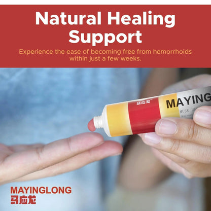 Mayinglong Musk Hemorrhoids Ointment (3 x 10g Tubes), 30g - Maximum Strength Formula for Hemorrhoidal Fast Relief, Soothes Itching, Burning & Discomfort - Fast-Acting Treatment to Shrink Swelling - Maple Wellness Supplements