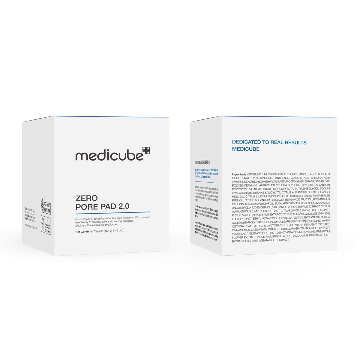 Buy ​medicube Toner Pads Zero Pore Pad 2.0 | Dual-Textured Facial Pad for Exfoliation and Pore Care with 4.5% AHA Lactic Acid - Vitaza UK Supplements UK