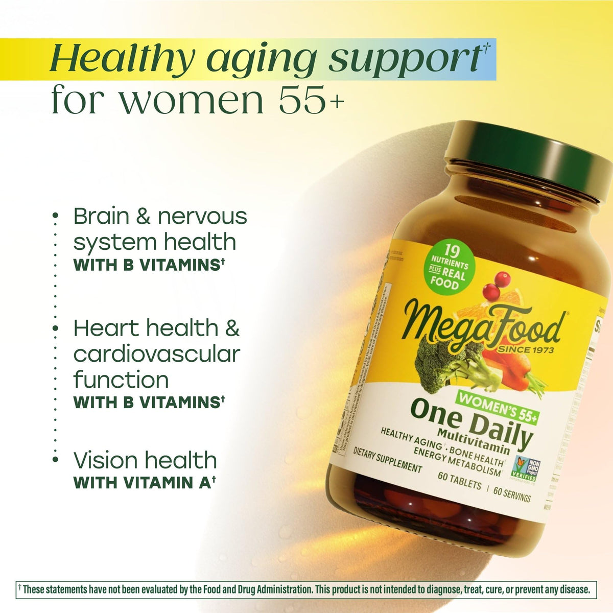 MegaFood, Women Over 55 One Daily, Supports Optimal Health and Wellbeing, Multivitamin and Mineral Dietary Supplement - Maple Wellness Supplements