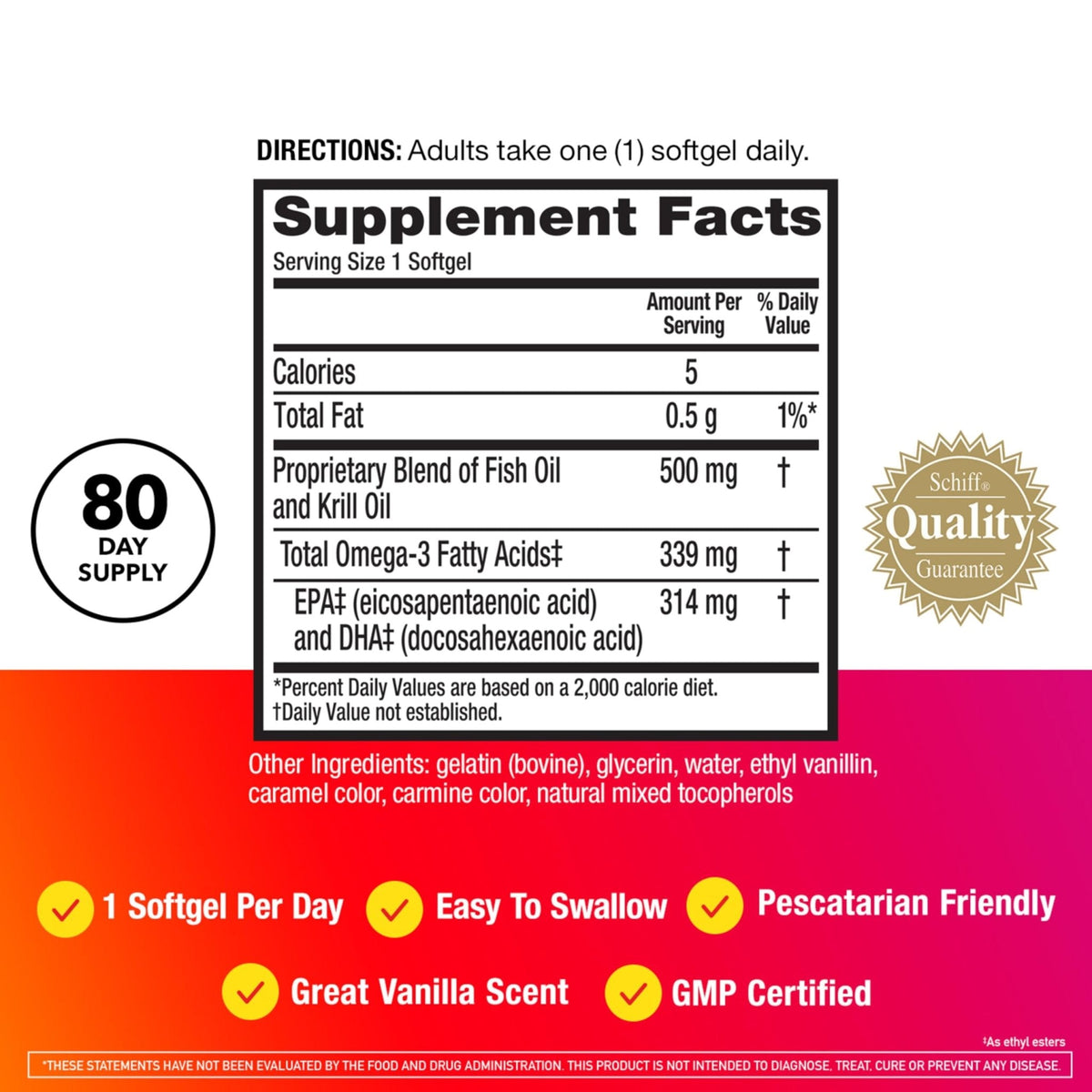 Megared Omega-3 Fish Oil + High Absorption Krill Oil 500mg Softgels, MegaRed Advanced 4in1 (80 count in a bottle) Concentrated Omega-3 Fish - Maple Wellness Supplements