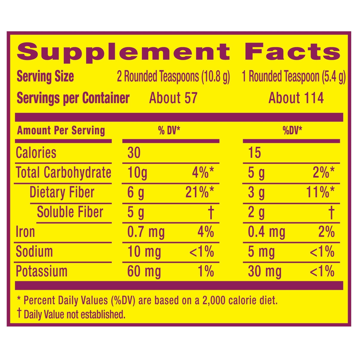Metamucil, Psyllium Husk Powder, Unflavored with No Added Sweeteners, 114 Servings, 4-in-1 Fiber Supplement, Daily Psyllium Husk Fiber Powder - Maple Wellness Supplements