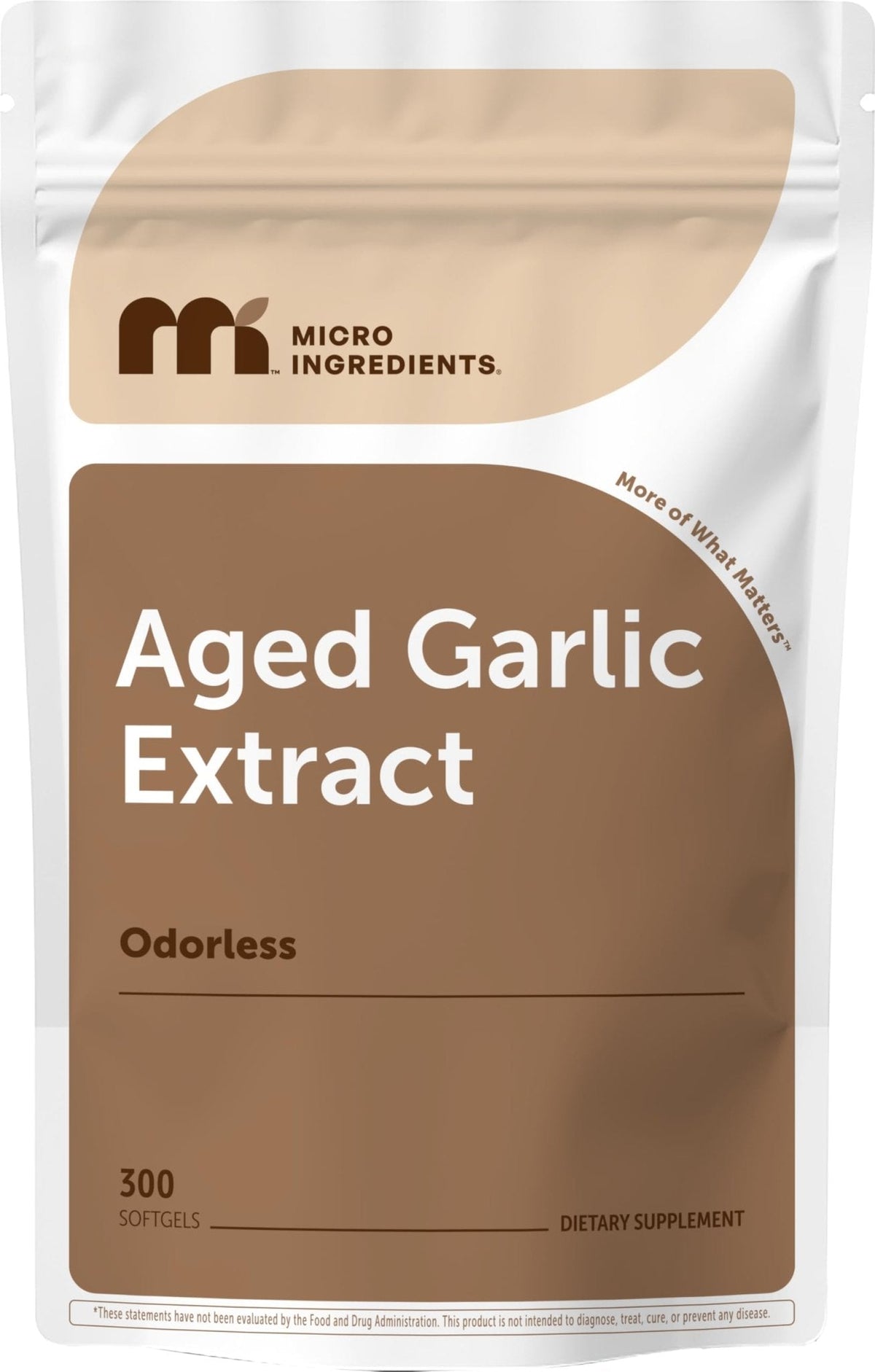 Micro Ingredients Odorless Garlic, 300 Softgels | 2 Years Aged Garlic Extract | Grown Allium Sativum Bulb - Maple Wellness Supplements