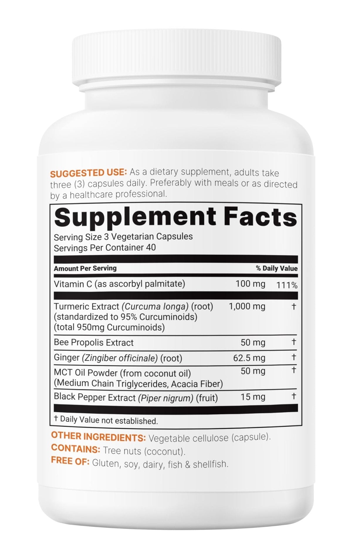 Micro Ingredients Pure Turmeric Curcumin Supplement 1,000mg – 95% Curcuminoids with Black Pepper & Ginger – High Absorption for Joint & Antioxidant Support - Maple Wellness Supplements