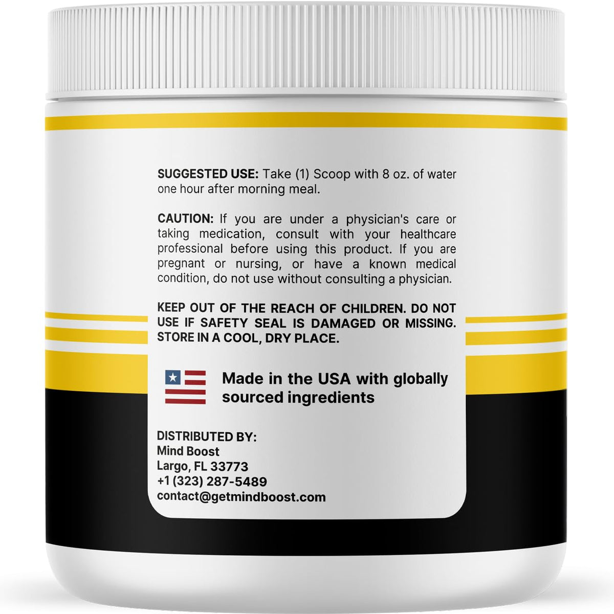MindBoost Powder - Official Mind Boost Day Supplement, Advanced Nootropic, Premium Formula, Natural Vitamins for Wellness - 1 Bottle for 1 Month - Maple Wellness Supplements