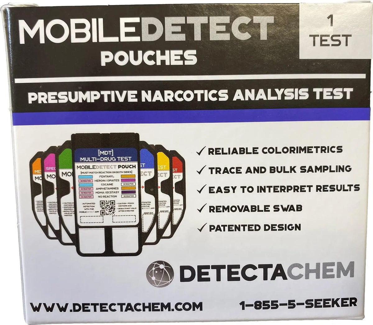 MobileDetect Pouch Residue Detection Multi-Drug Test Kit - Rapid Surface Residue Detector - Maple Wellness Supplements