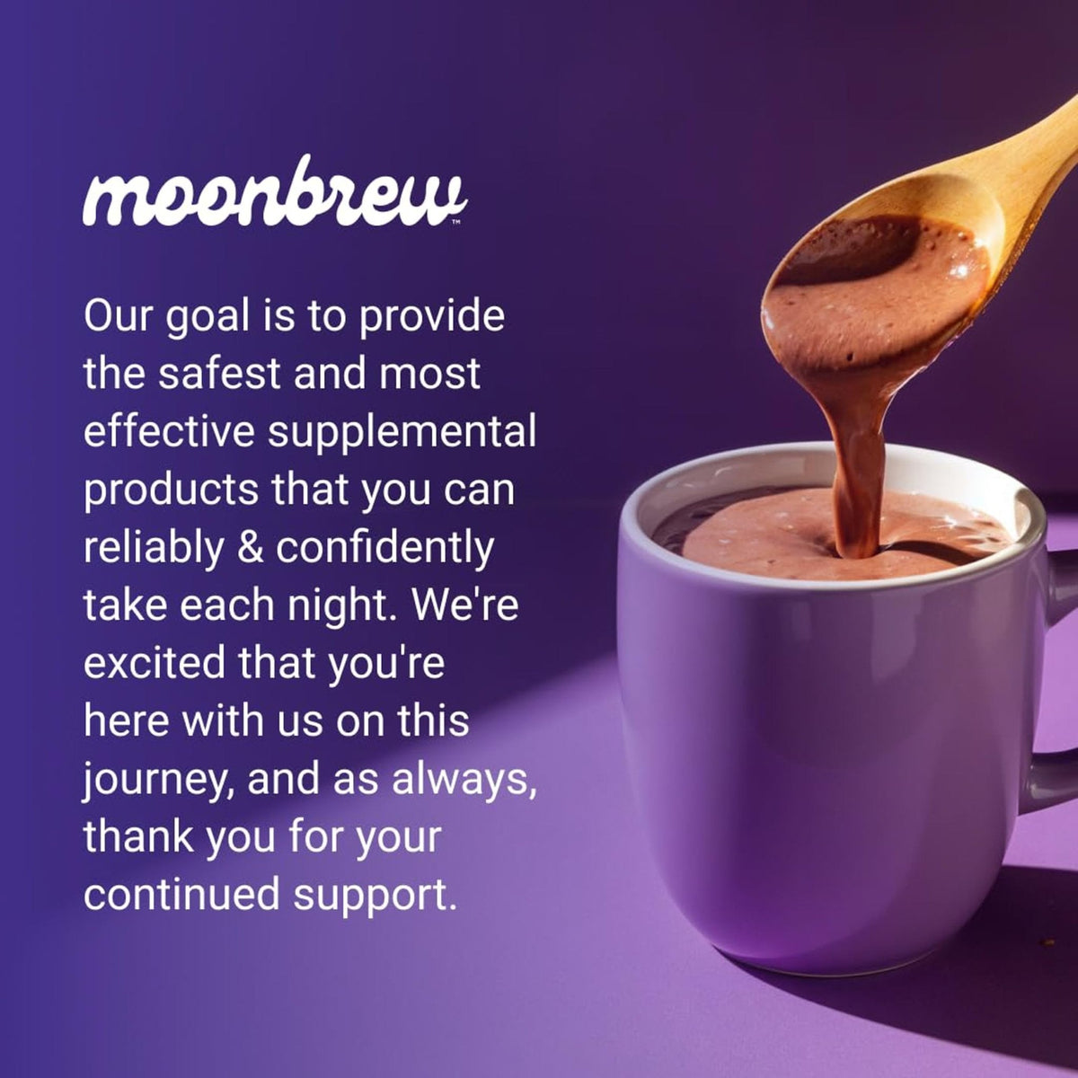 MoonBrew Nighttime Magnesium Hot Cocoa Jar, Natural Sleep Aid Drink Mix for Adults - Calming Melatonin-Free Sleep Support - Sleepy Hot Chocolate Powder with L-Theanine, - Maple Wellness Supplements
