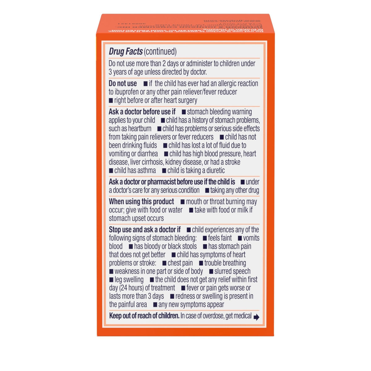 Motrin Children's Dye-Free Chewable Tablets with Ibuprofen, Kids' Fever Reducer & Pain Reliever for Sore Throat, Fever, Toothache & Pain Relief, Grape Flavor, 24 Ct - Maple Wellness Supplements