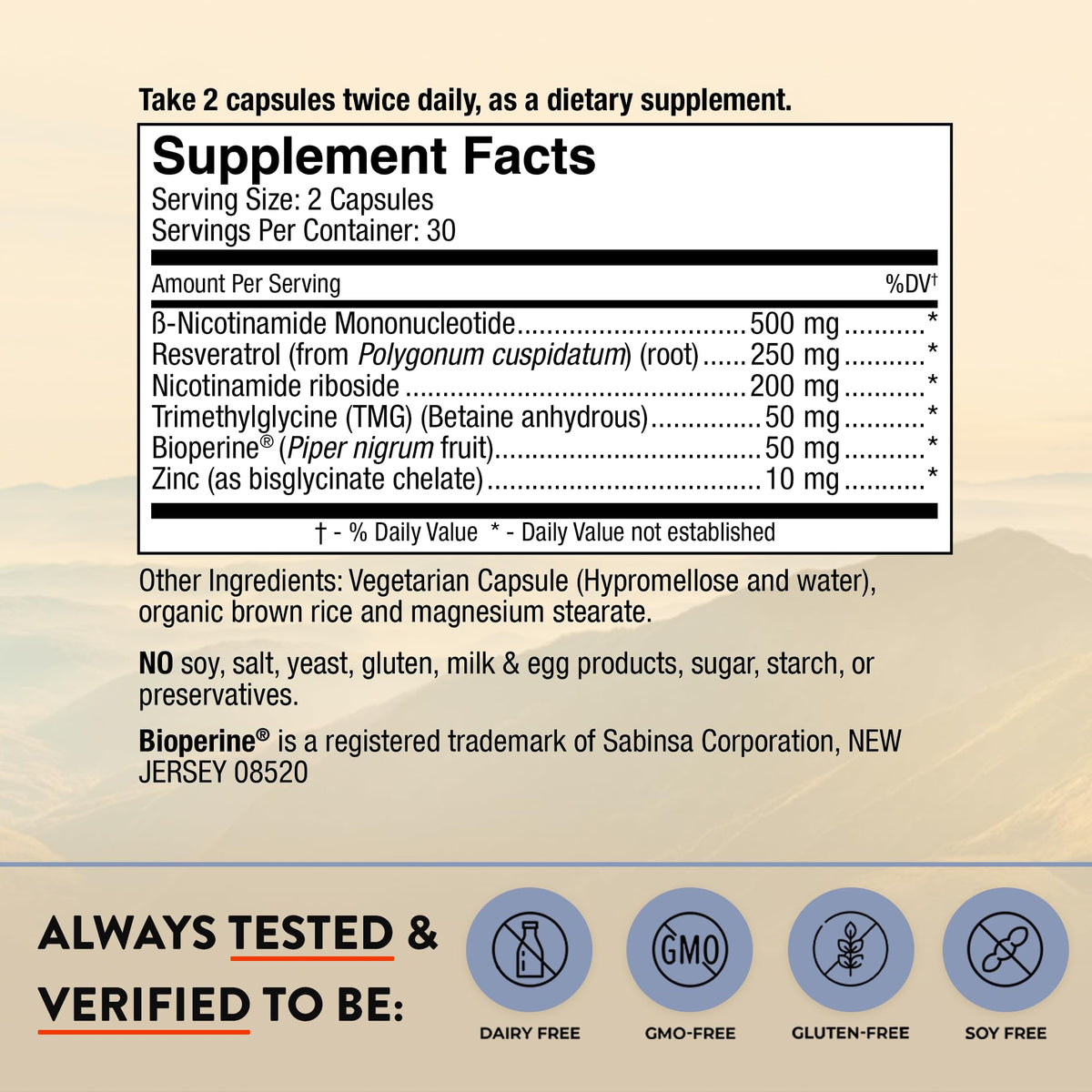 Mt. Angel Vitamins NMN Supplement + NR with Resveratrol & TMG, Dual NAD+ Precursors for Cellular Energy & Healthy Aging, 60 Capsules - Maple Wellness Supplements