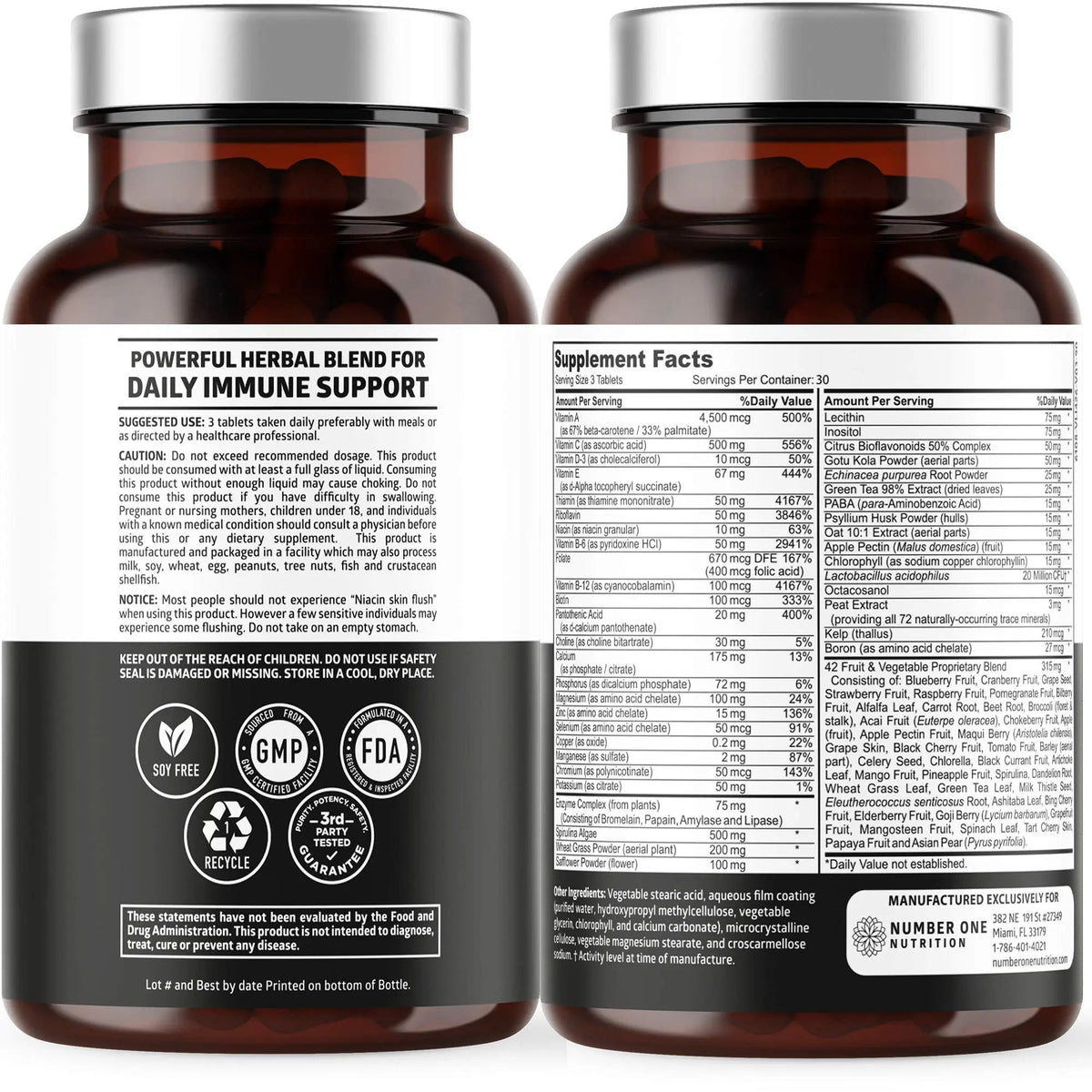 N1N Premium Plant Based Multivitamin [42 Powerful Ingredients] Men & Women Daily Multivitamins with Raw Veggies and Fruits, Probiotics - Maple Wellness Supplements