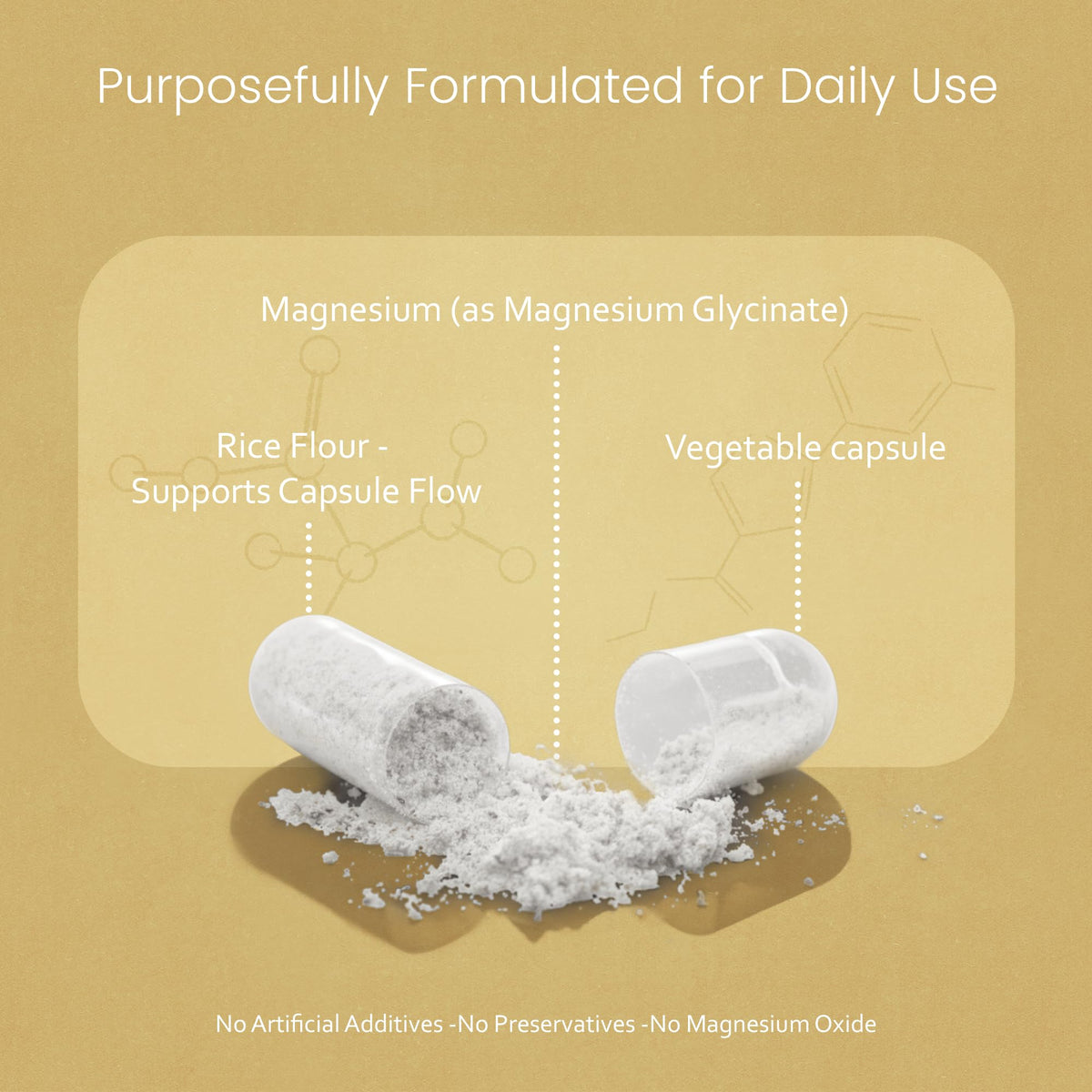 NaturaLife Labs Magnesium Glycinate - 450 mg per Serving – 120 Vegan Capsules - Non-GMO, Gluten-Free, Vegan - Maple Wellness Supplements