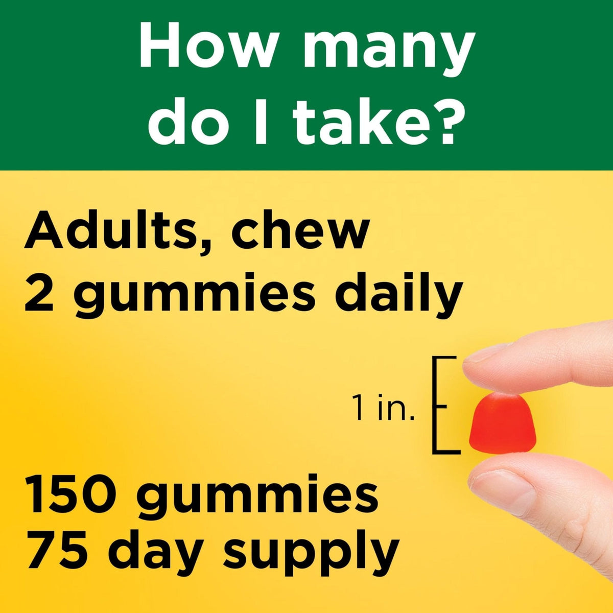 Nature Made Vitamin D3 5000 IU Per Serving Gummies Extra Strength, Bone and Immune Health Support, 150 Vitamin D Gummies for Adults, 75 Day Supply - Maple Wellness Supplements