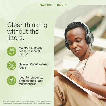 Nature's Trove L-Theanine 200mg 120 Vegetarian Capsules - Maple Wellness Supplements