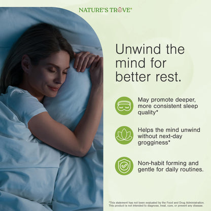 Nature's Trove L-Theanine 200mg 120 Vegetarian Capsules - Maple Wellness Supplements
