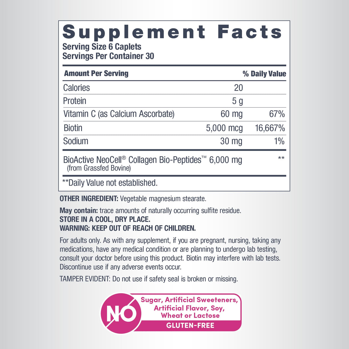 NeoCell Collagen Peptides Pills | 180 Tablets | with Vitamin C and Biotin | Grass Fed Bovine | Hair, Skin, & Nails | for Women and Men - Maple Wellness Supplements