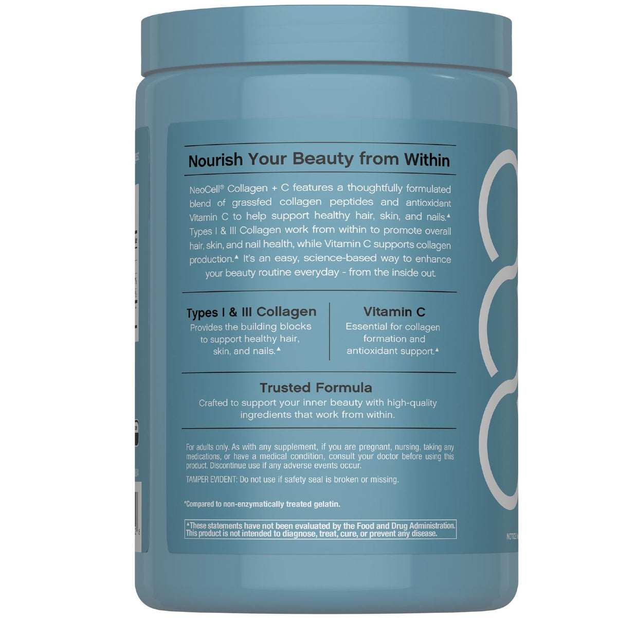 NeoCell Collagen Peptides Pills | 400 Caplets | Grass Fed | with Vitamin C | Superior Absorption Formula | for Women and Men - Maple Wellness Supplements