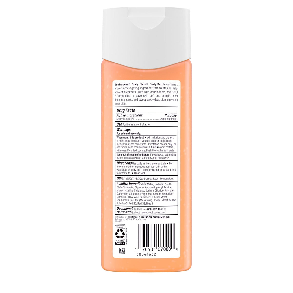 Neutrogena Body Clear Acne Body Wash and Exfoliating Body Scrub, 2% Salicylic Acid Cleanser, Chest, Shoulder & Back Acne Treatment - Maple Wellness Supplements