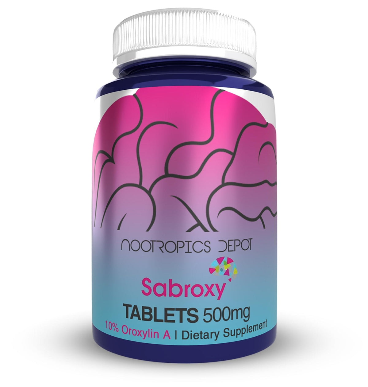 Nootropics Depot Sabroxy® Tablets | 500mg | 30 Count | Minimum 10% Oroxylin-A | Oroxylum indicum | May Help Promote Focus & Motivation | May Help Promote Cognitive Function - Maple Wellness Supplements
