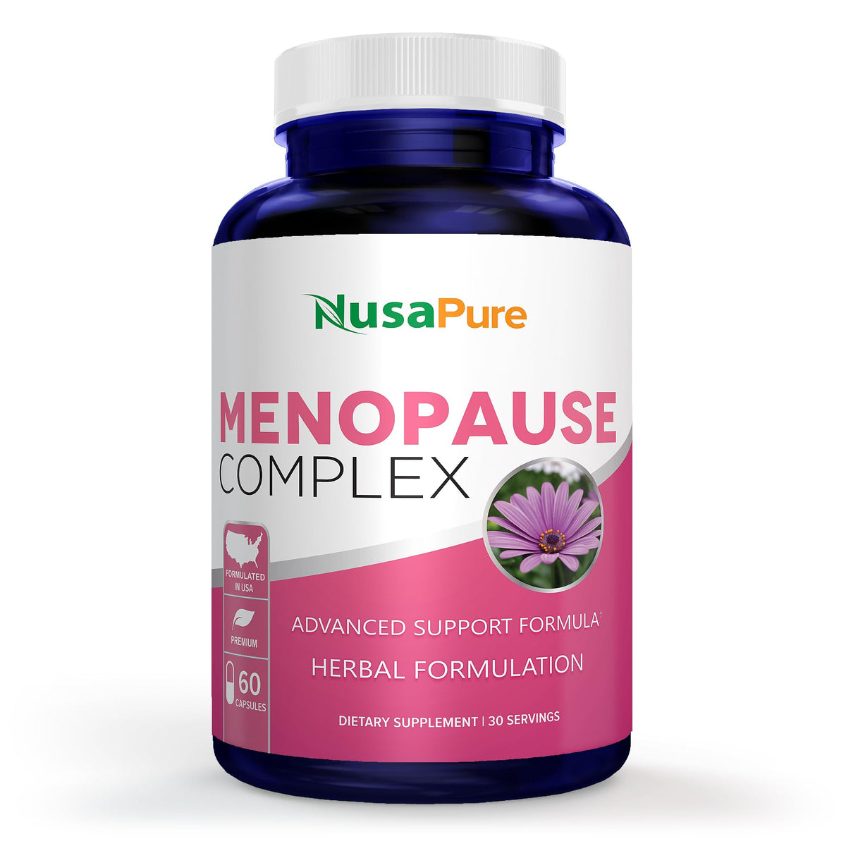 NusaPure Menopause Complex : Black Cohosh and Herbal Ingredients - 60 Capsules - Maple Wellness Supplements