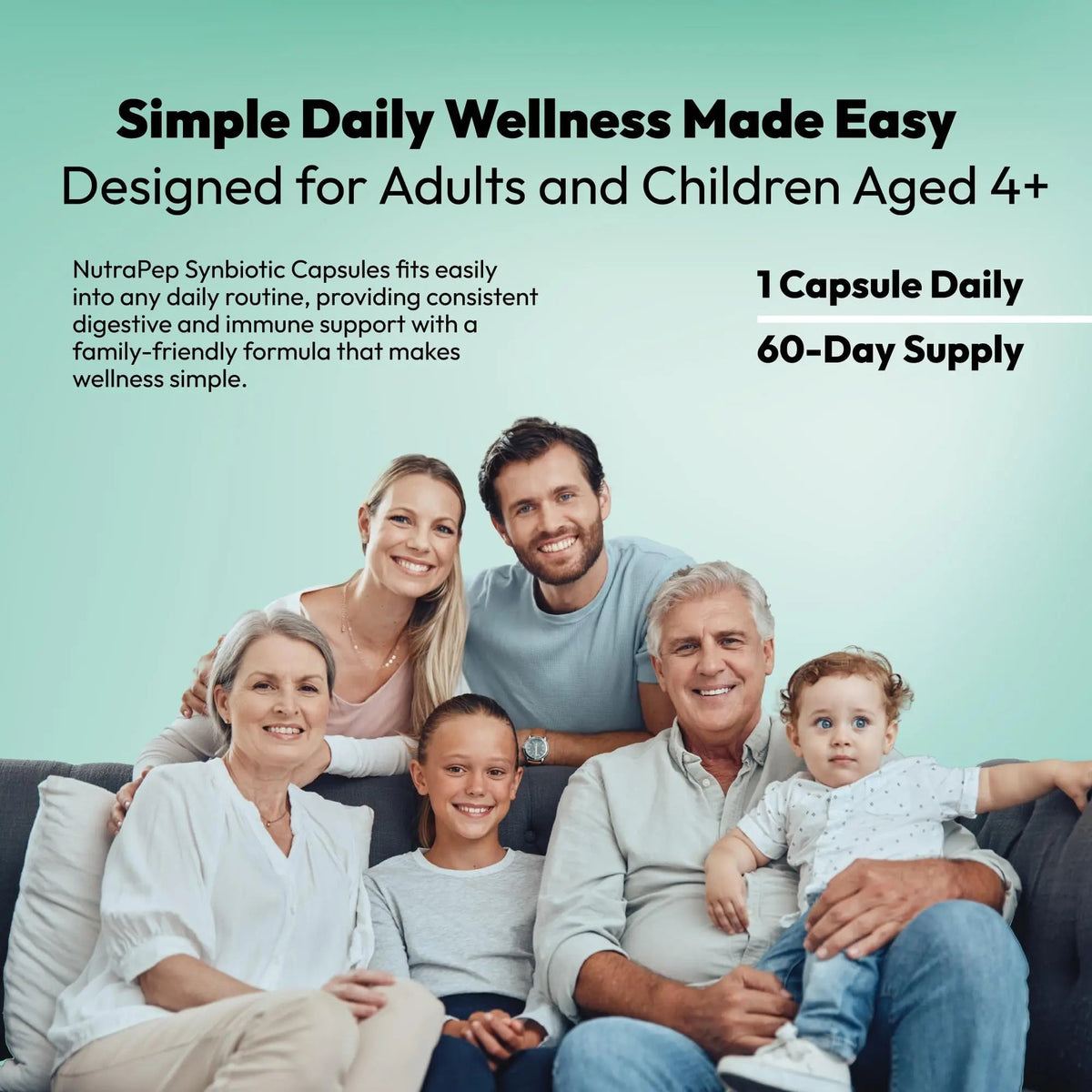NutraPep Synbiotics Probiotic Prebiotic Postbiotic - Daily Gut Health Support with Pre Pro & Post Biotics for Men Women - Digestive & Immune Support Balance Synbiotic Supplement - Vegan Gluten Free - Maple Wellness Supplements