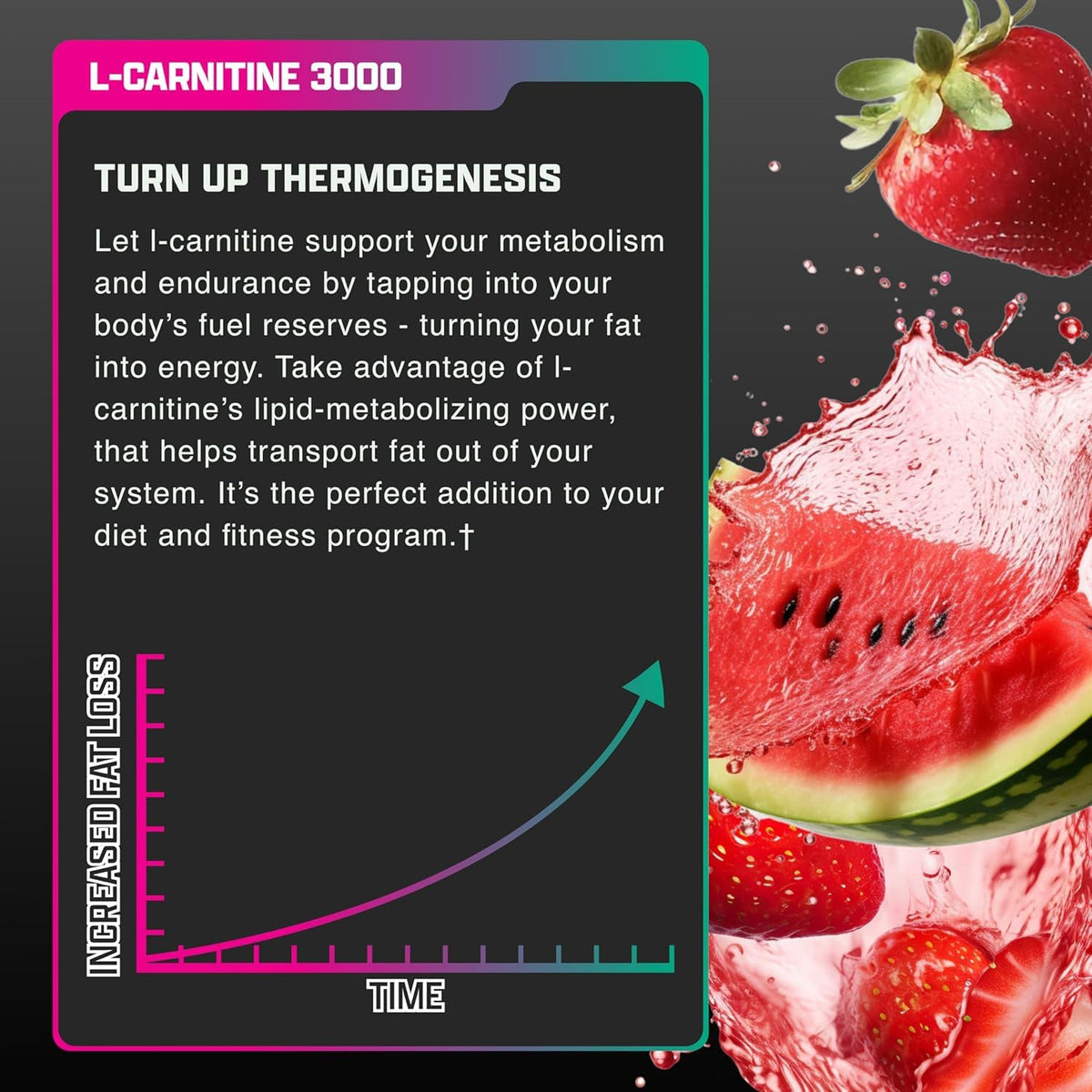 Nutrex Research Liquid Carnitine 3000 | (Strawberry Watermelon) | Premium L Carnitine Liquid, Stimulant Free 31 Servings - Maple Wellness Supplements