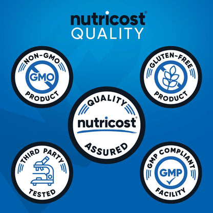 Nutricost Creatine Monohydrate + Hydration Blue Raspberry Flavored (30 Servings) - 7 Vitamins & Minerals, 5000mg of Creatine Per Serving - Maple Wellness Supplements
